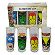 Marvel Heroes Faces Shot Glass Set A 4-Pack